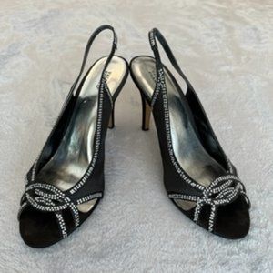 Valenti Franco Women's High Heels Sequin 10 Black